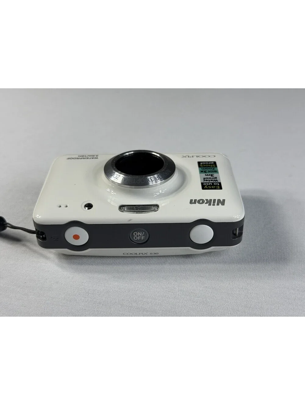 Nikon Coolpix S30 10.1MP Water Proof Digital Camera White